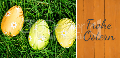 Composite image of frohe ostern