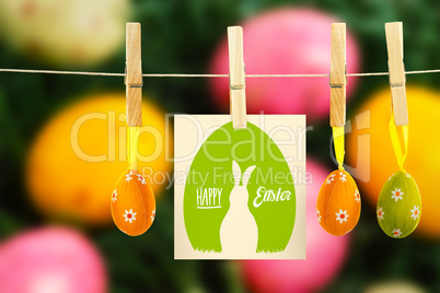 Composite image of happy easter graphic