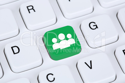 Soziale Medien und soziales Netzwerk Freundschaft im Internet au