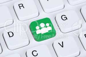 Soziale Medien und soziales Netzwerk Freundschaft im Internet au