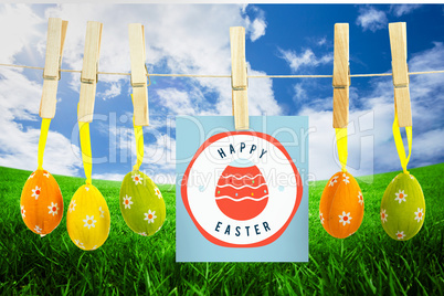 Composite image of happy easter graphic