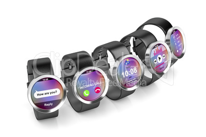 Group of smartwatches