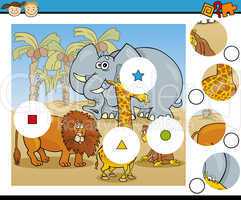 match pieces game cartoon