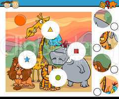 match pieces game cartoon