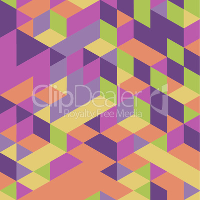 Abstract 3d geometrical background. Mosaic. Vector illustration.
