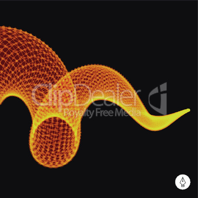 Spiral. 3d vector illustration. Сan be used as design element.