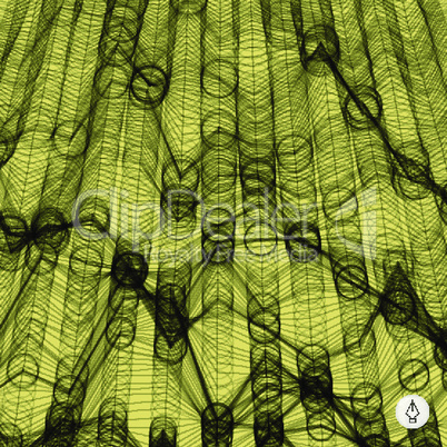 Network abstract background. 3d technology vector illustration. Can be used for banner, flyer, book cover, poster, web banners.