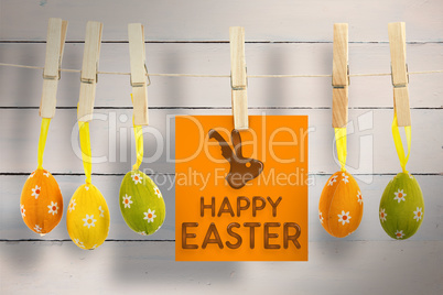 Composite image of happy easter graphic