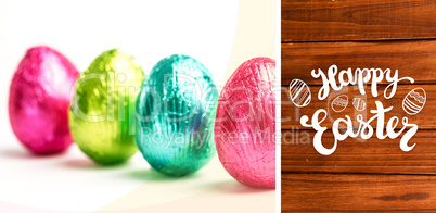 Composite image of happy easter greeting