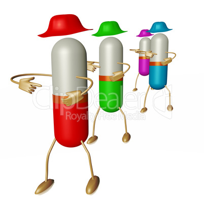 Medication capsule as a figure