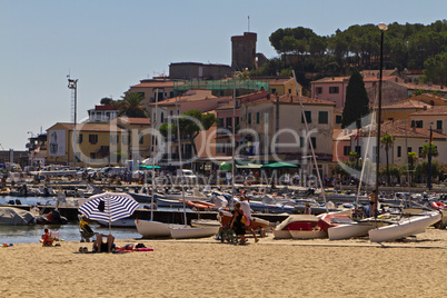 Strand von Marina di Campo, Insel Elba, Italien