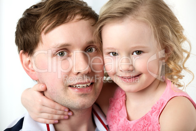 Portrait of happy daughter with dear father