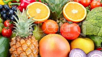 set fruit and vegetable