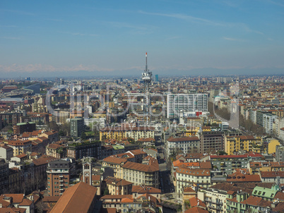 Milan aerial view