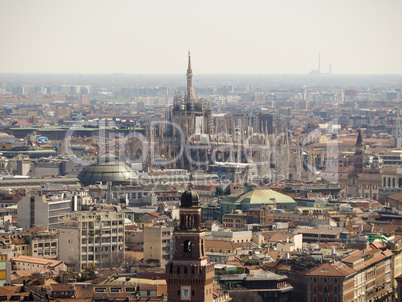 Milan aerial view