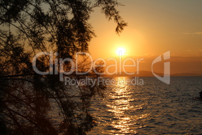 Sunset on beach