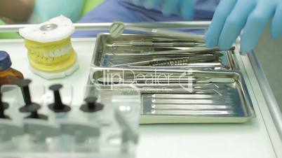 Medical tools at dental clinic