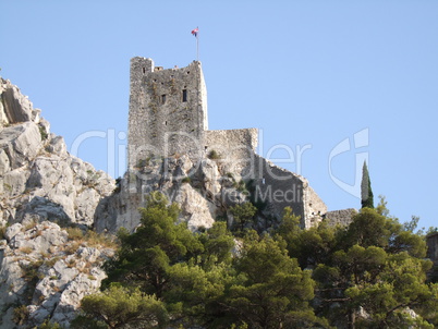 Festung Mirabella in Omiš in Kroatien, Dalmatien