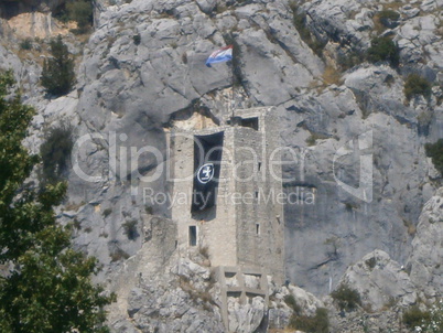 Festung Mirabella in Omiš in Kroatien, Dalmatien