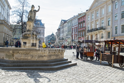 Old Town in Lviv, Ukraine.