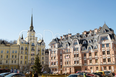 Vozdvizhenka elite district in Kiev, Ukraine