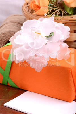 gift box with flowers