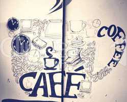 Tea or coffee cafe business background