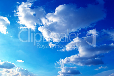 Blue sky with white cloud