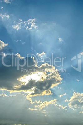 Blue sky with white cloud