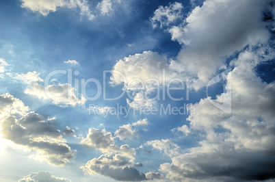 Blue sky with white cloud