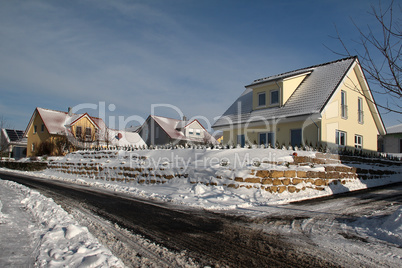 Beautiful winter landscape on a sunny day