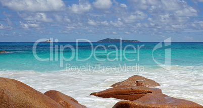 waves and granite rocks