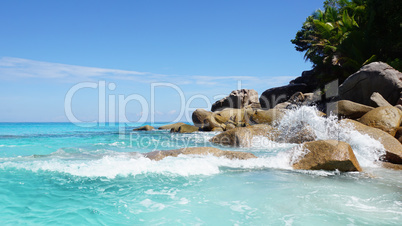 waves and granite