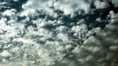 Background From Blue Sky At Cloudy Day