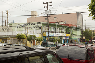 Street located in downtown Tijuana
