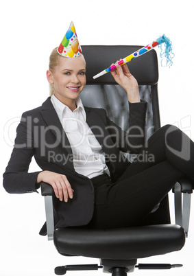 businesswoman during a party