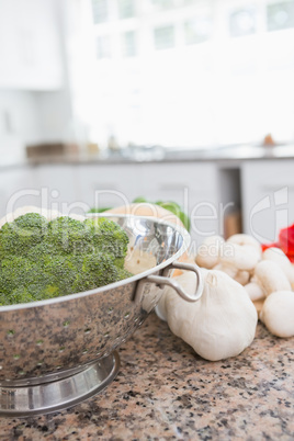 Fresh vegetables on the counter