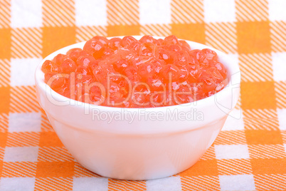 red caviar close up, healthy food concept