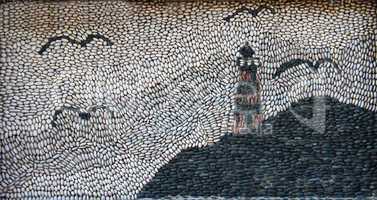 Mosaic made of pebbles