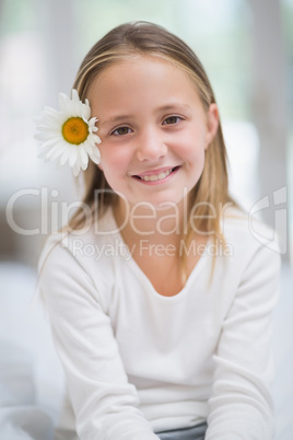 Cute little girl smiling at camera