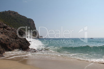 Alanya - Cleopatra Beach. Alanya is one of most popular seaside resorts in Turkey.