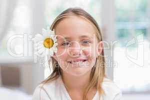 Cute little girl smiling at camera