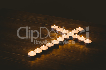 Candles in shape of cross