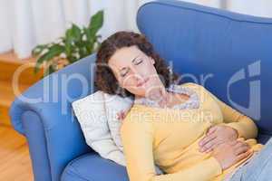 Woman having a stomachache