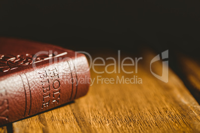 Bible on wooden table