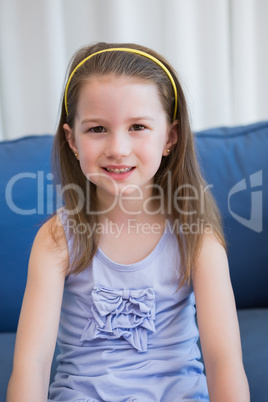 Little girl smiling at camera