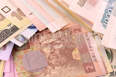 european money set background