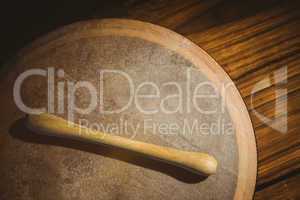 Traditional Irish bodhran and stick