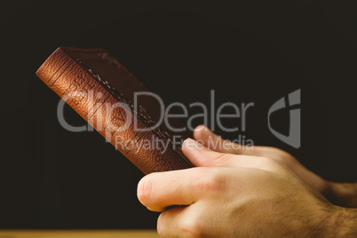 Man praying with his bible