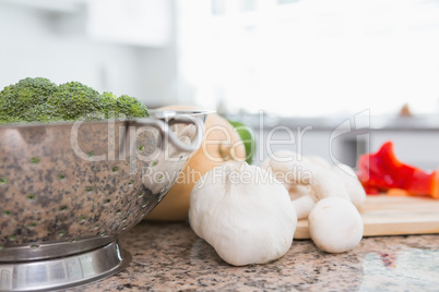 Fresh vegetables on the counter